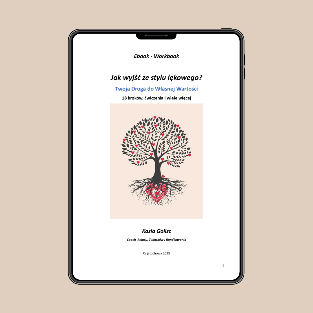 E-book Workbook "Jak wyjść ze stylu lękowego? Twoja Droga do Własnej Wartości 18 kroków, ćwiczenia i wiele więcej "